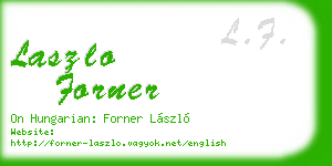 laszlo forner business card