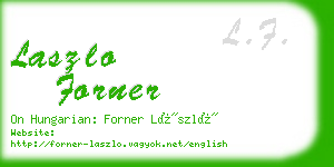 laszlo forner business card